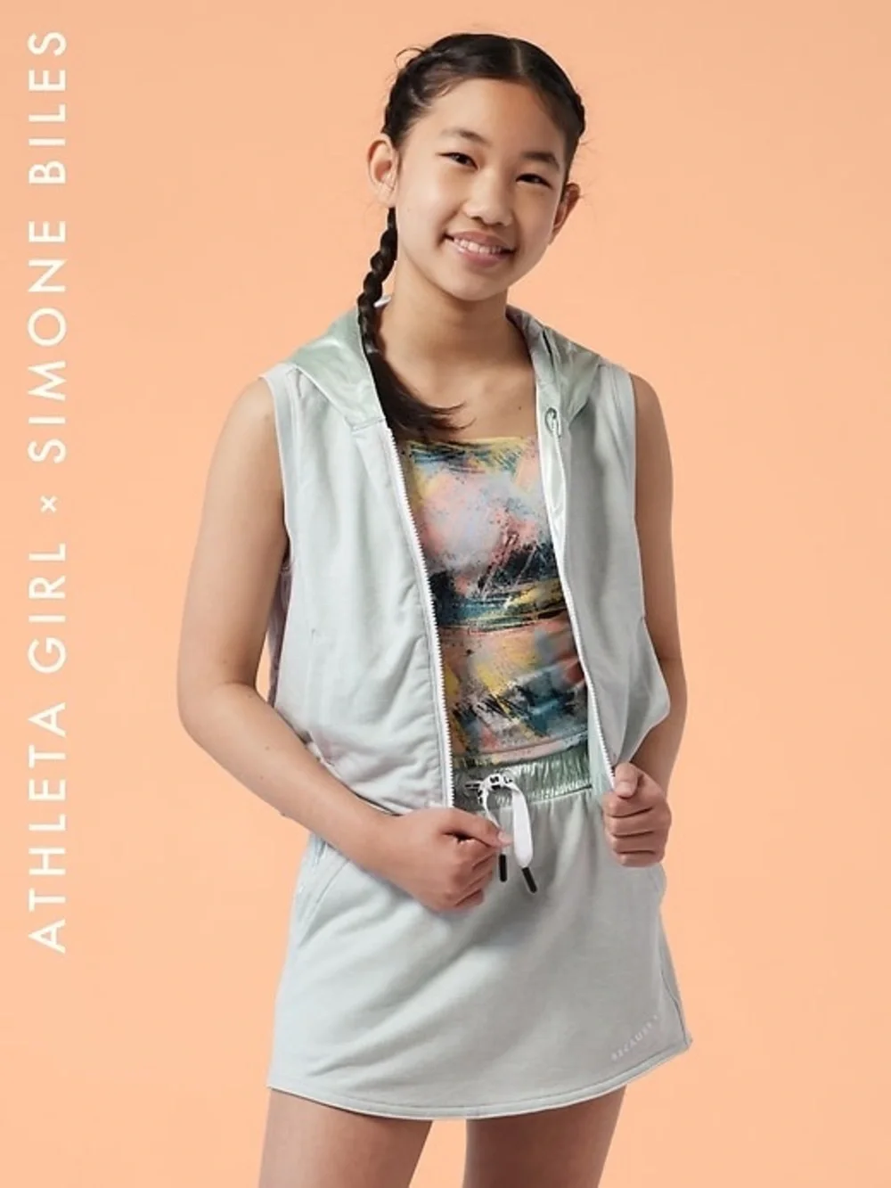 Athleta Girl x Simone Biles Shine Reversible Vest Size XXL/16 - NEW